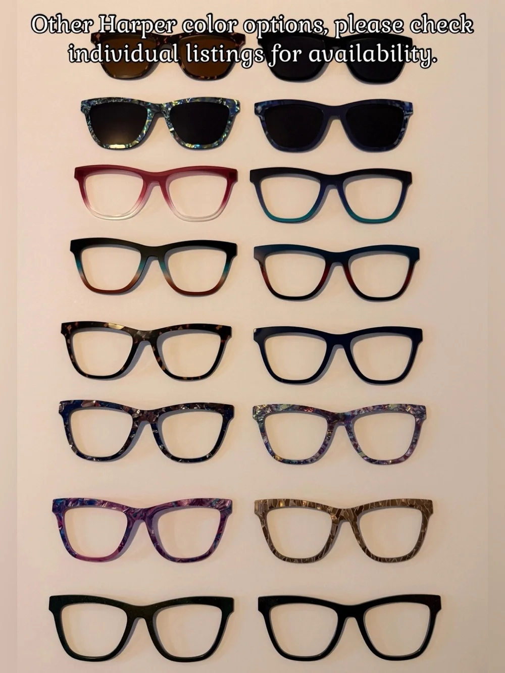 Pair Eyewear Black Shimmer top for The Harper